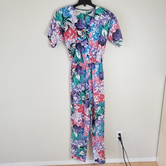 Vintage floral jumpsuit - Picture 4 of 8